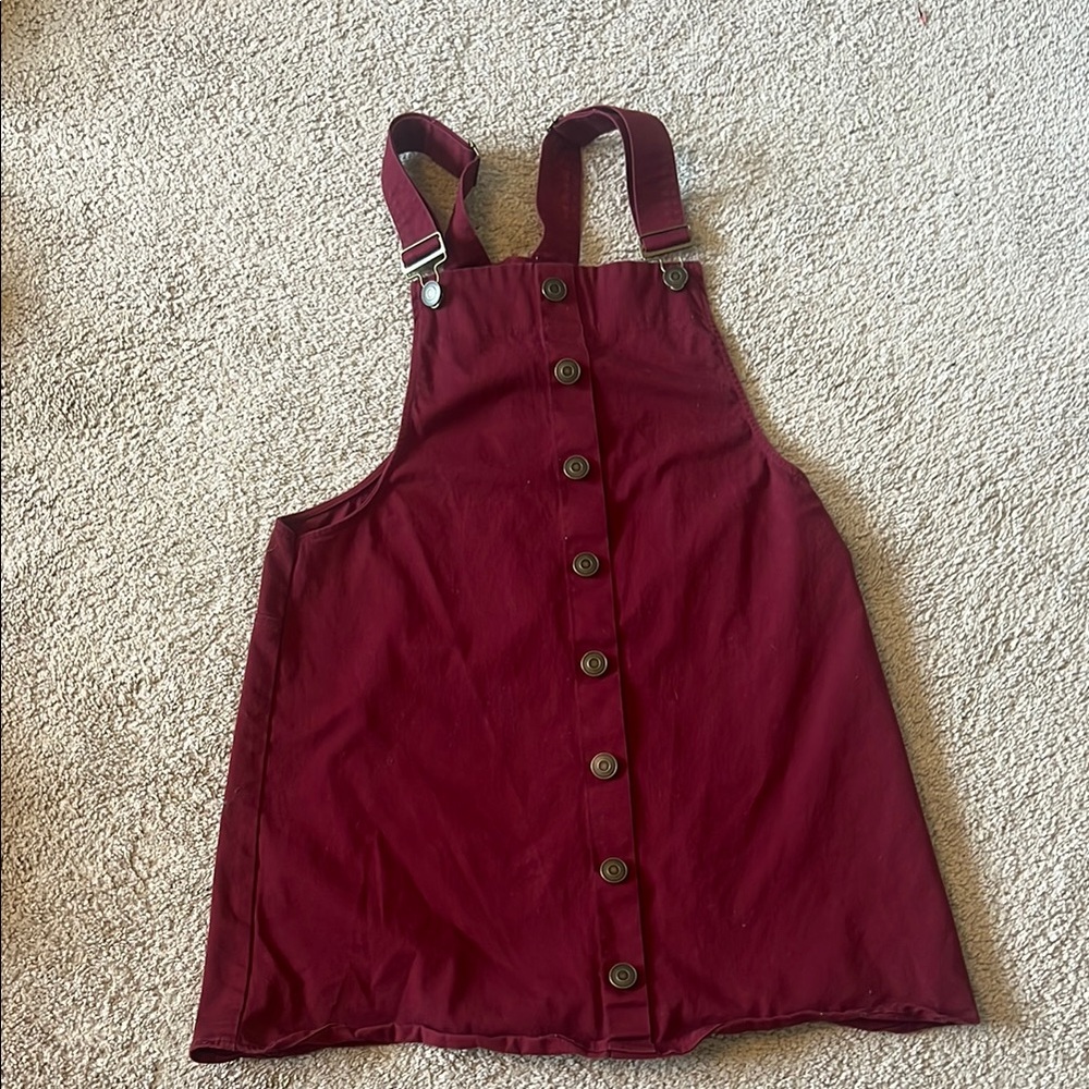 Burgundy Button-Down Dress